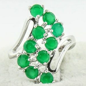 14k white gold emerald ring